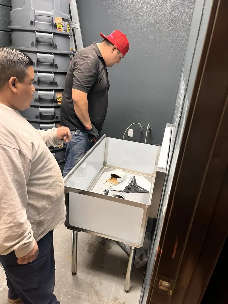 Commercial plumbing and sink installation in Hood